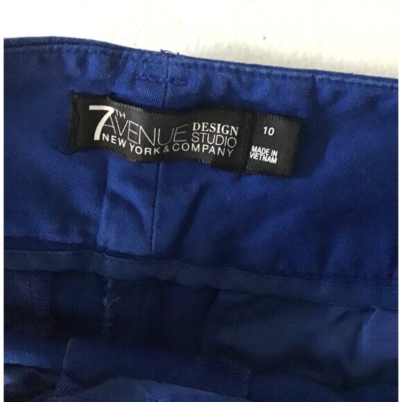 7TH AVENUE- WOMENS BLUE POCKETS SHORTS SIZE 10 - Picture 3 of 7